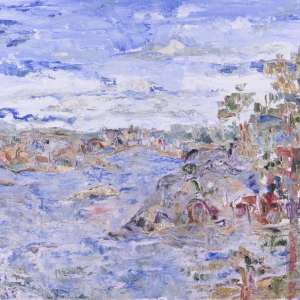 L00 Fjordlandschaft In Schweden, Öl Auf Leinwand, 50 X 60, 1996
