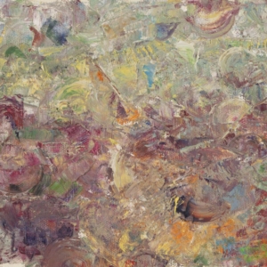 L135 - Dünenheide im Herbst, Öl auf Ölkarton, 17x21, 1991